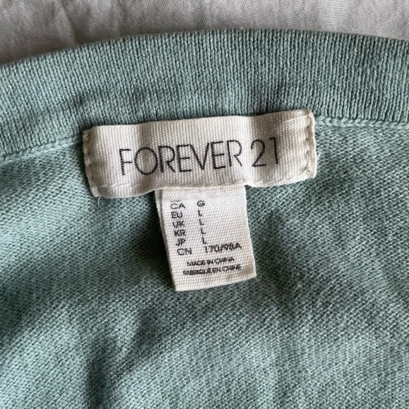 FOREVER 21 sea foam green button up cardigan - Picture 6 of 14